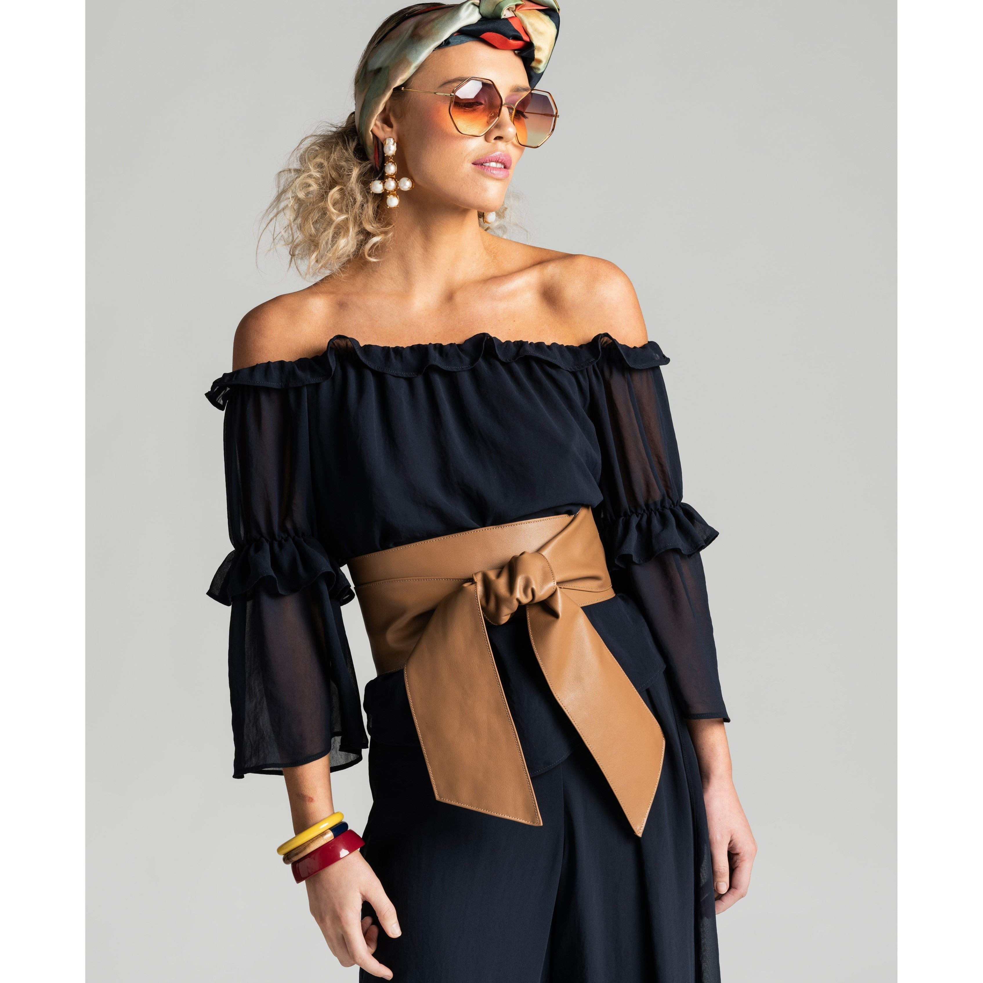 The PAULA RYAN Wrap Leather Belt