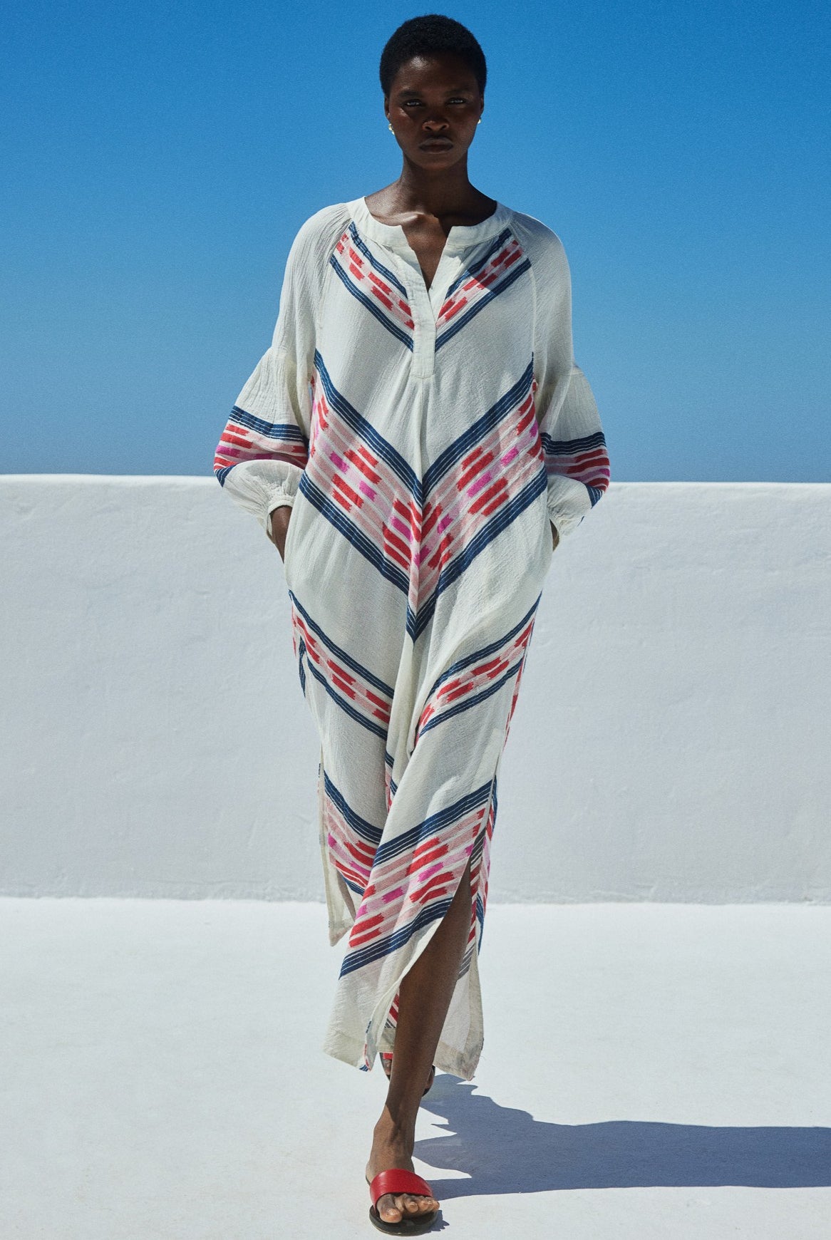 DEVOTION TWINS Beloved Long Dress - Navy/Red - Magpie Style