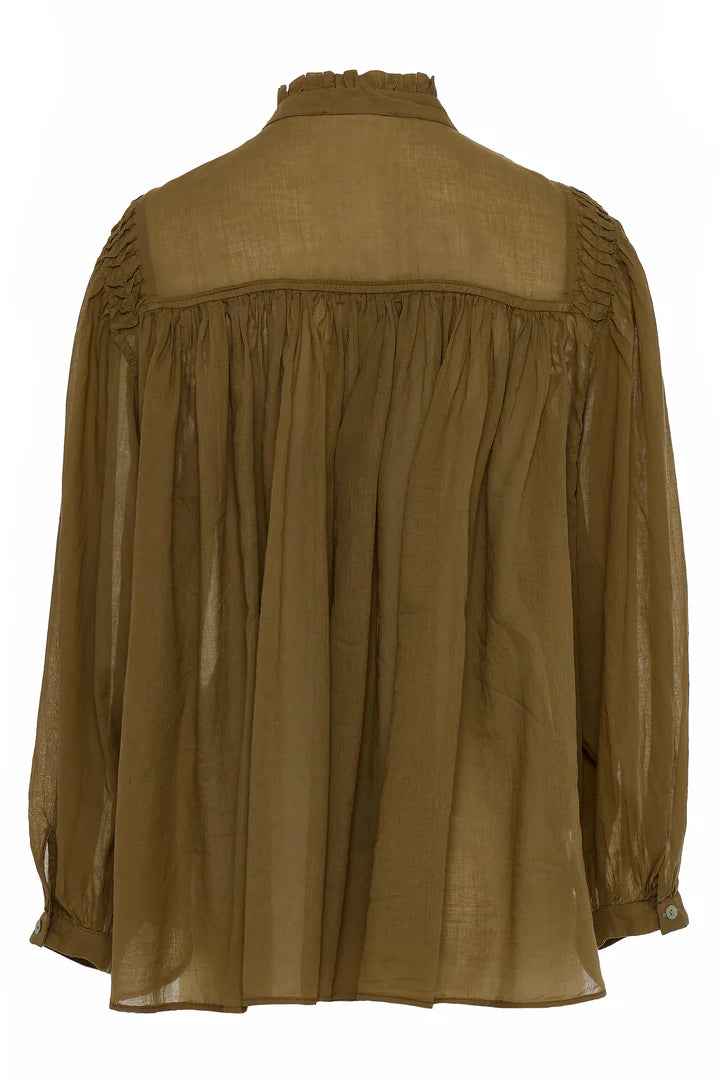 DEVOTION TWINS Voile Shirt - KHAKI