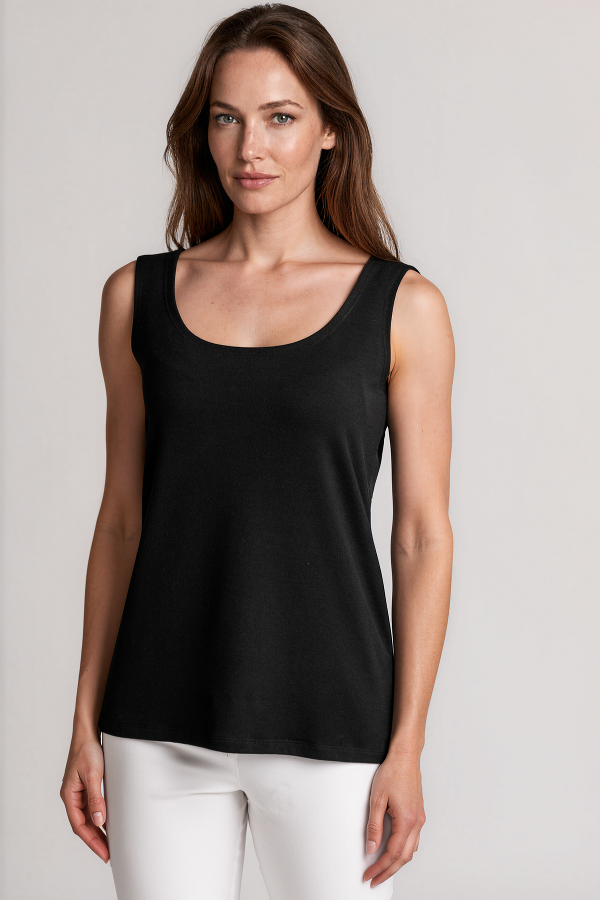 PAULA RYAN Easy Fit Singlet - Merino Black - Paula Ryan