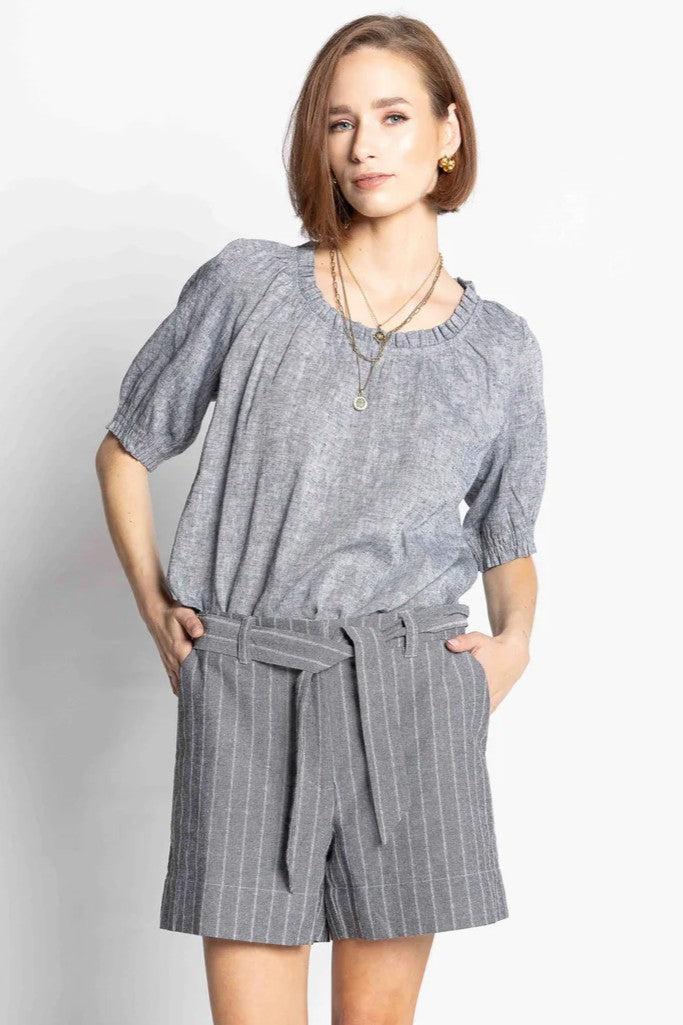 LOUGHLIN Mel Blouse - Navy Marle - Magpie Style