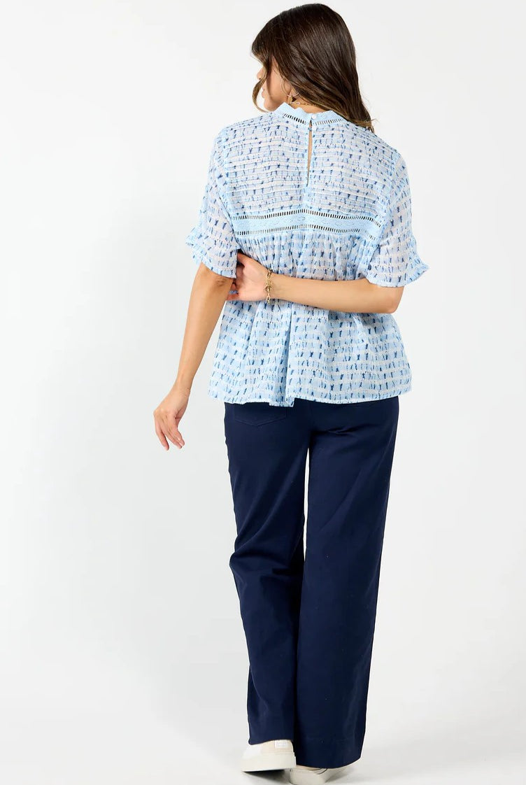 DRAMA THE LABEL Cypress Blouse - Blue Water - Magpie Style