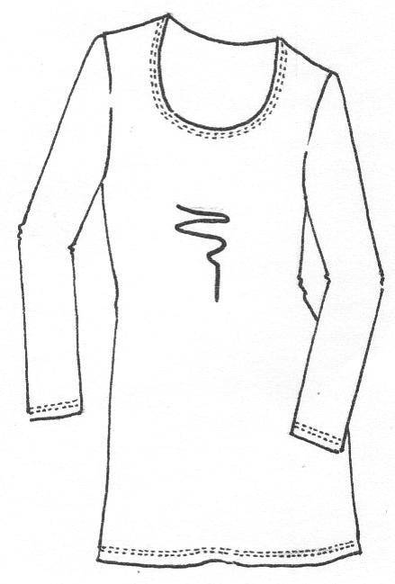 PAULA RYAN ESSENTIALS Easy Fit Scoop Neck Long Top - Merino - Paula Ryan