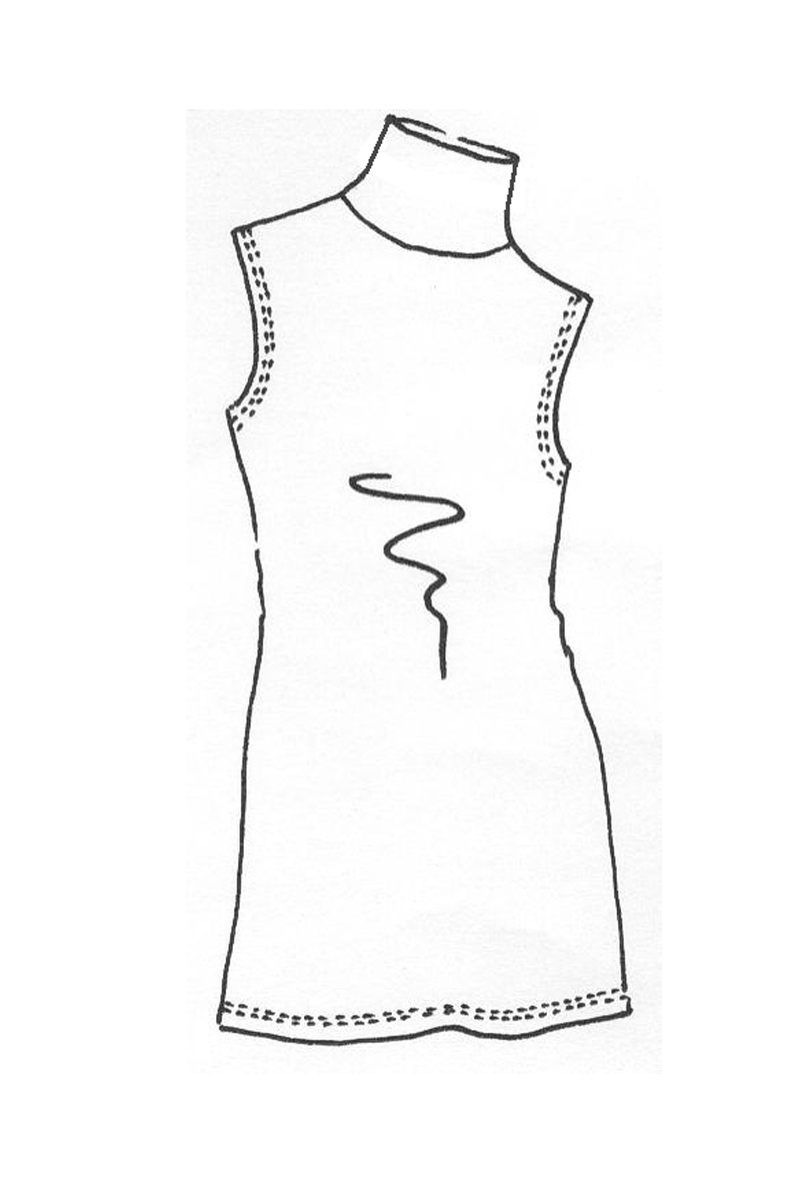 PAULA RYAN Sleeveless Polo Neck Tunic - Merino - Paula Ryan