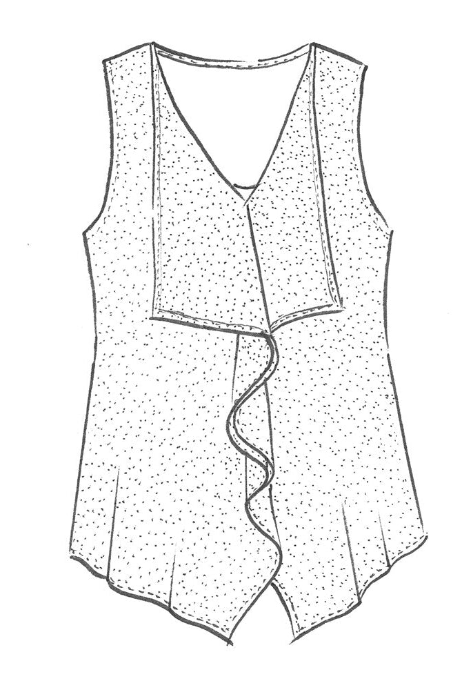 PAULA RYAN Angle Front Sleeveless Top - Black - Paula Ryan