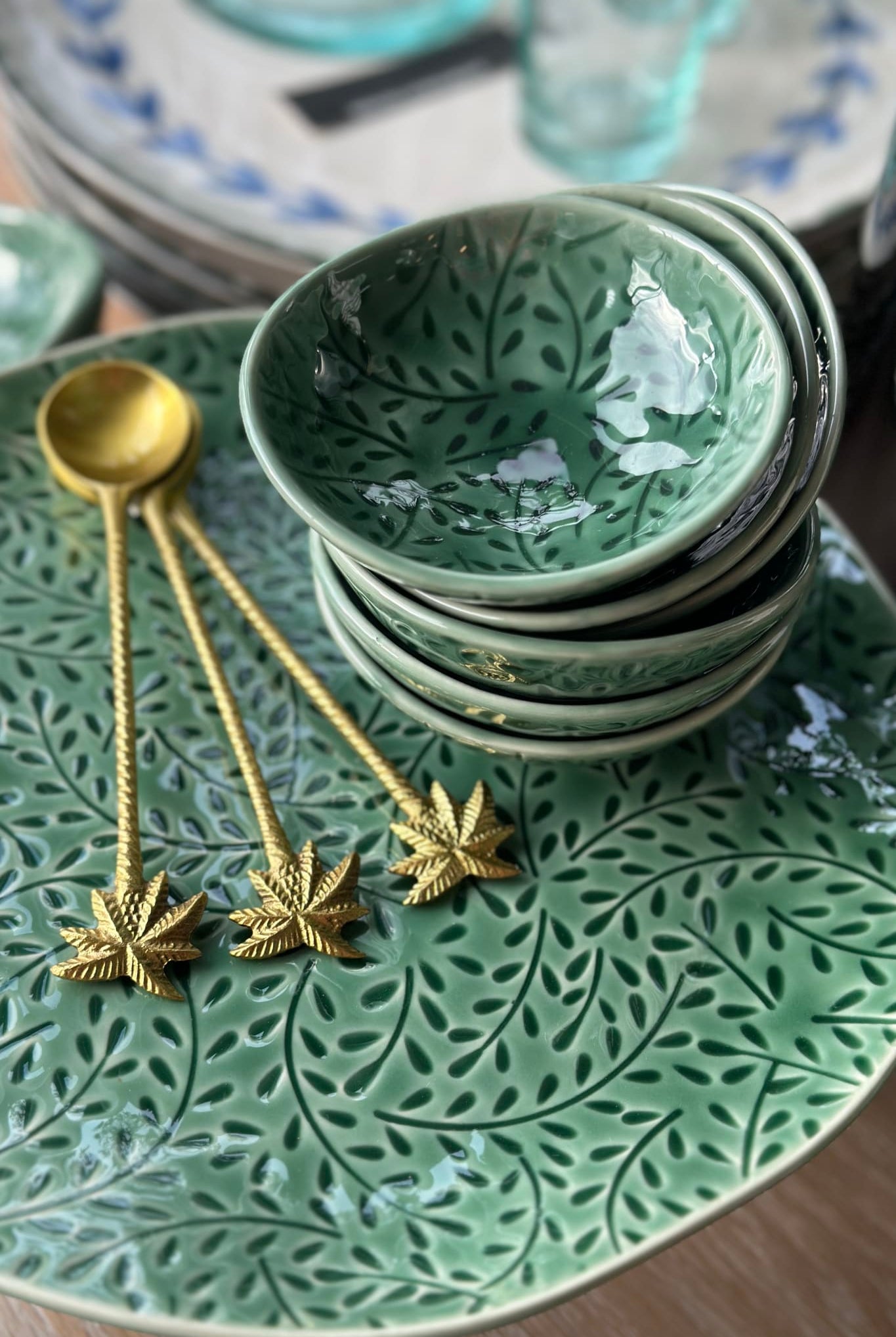 Pineapple Isle Brass Spoon w/ Round Scoop - Magpie Style