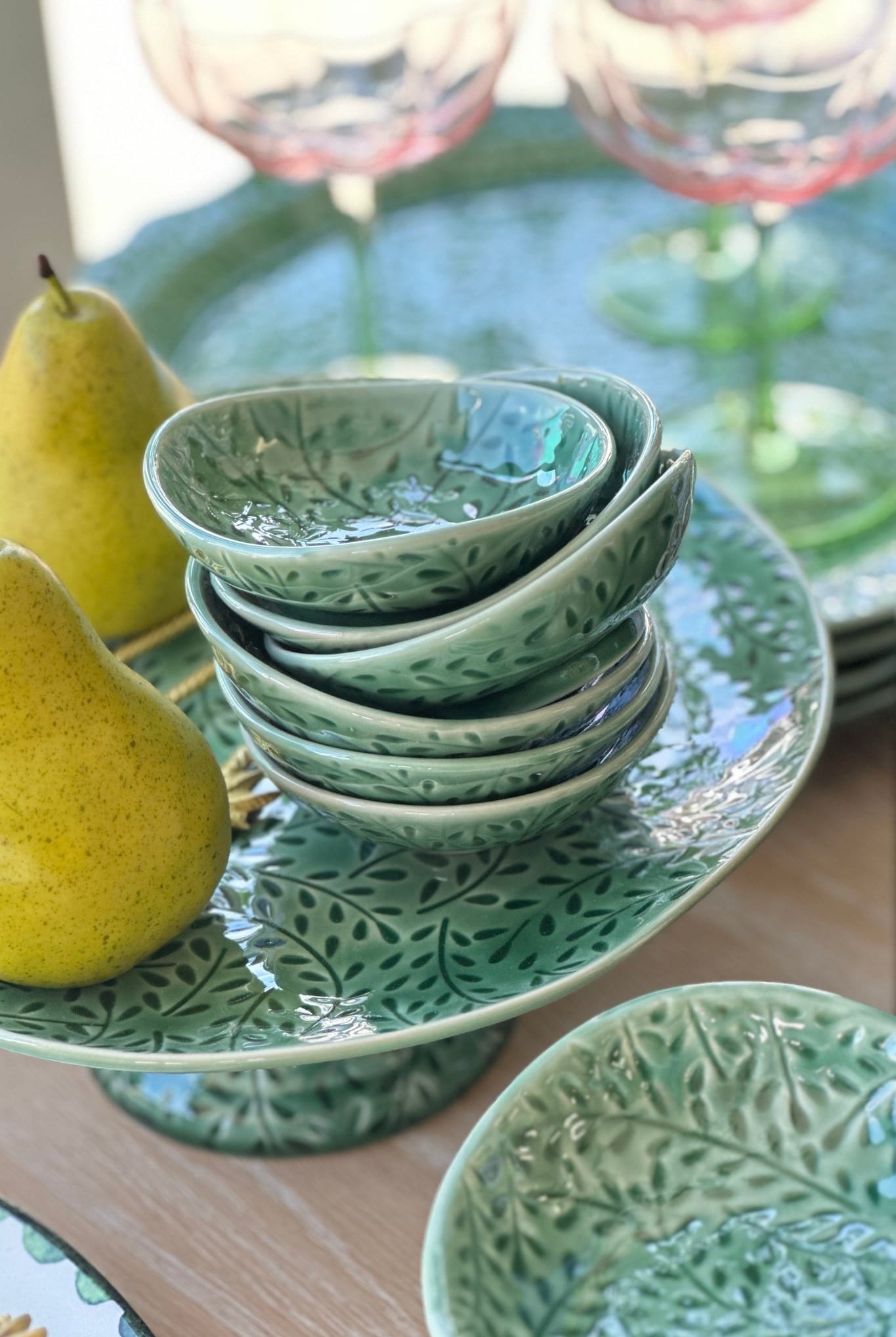 Marseille Green Ceramic Bowl - Magpie Style