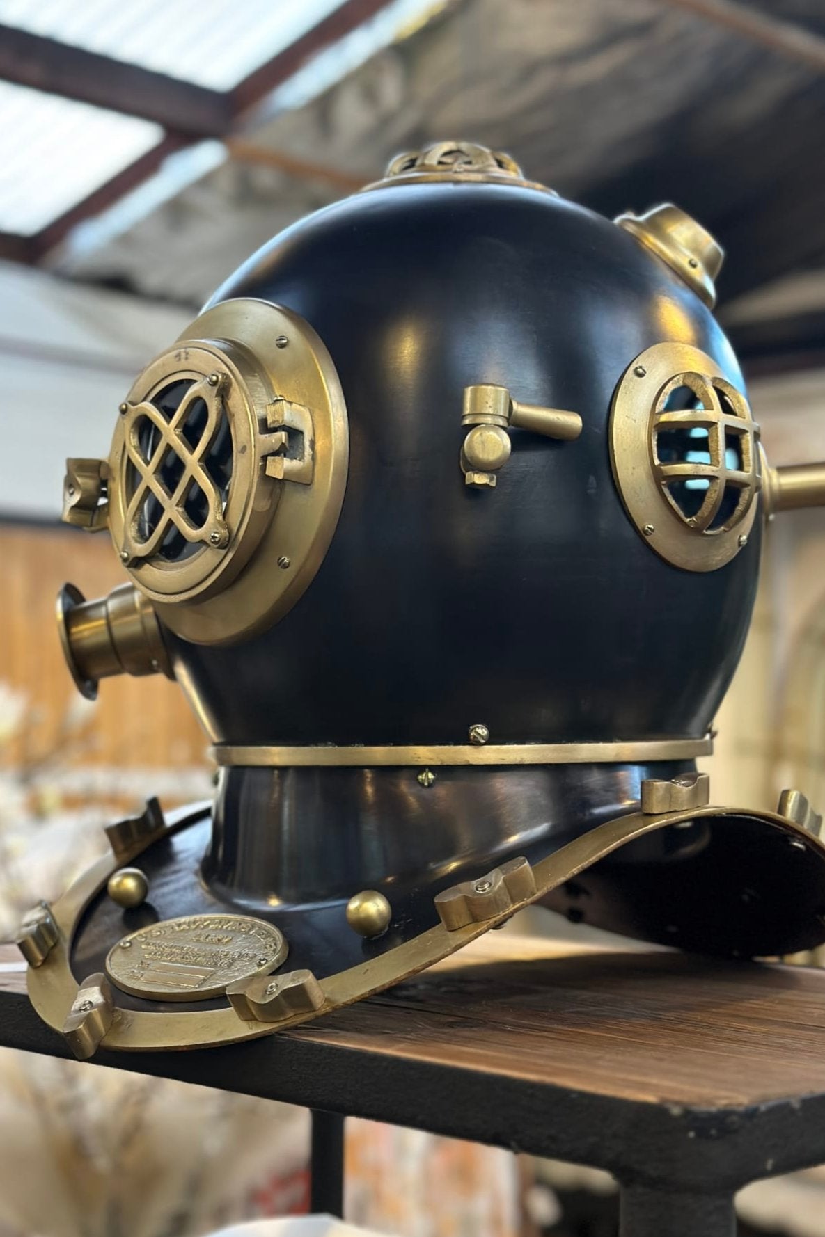 Replica Antique Mark V Divers Helmet - Magpie Style