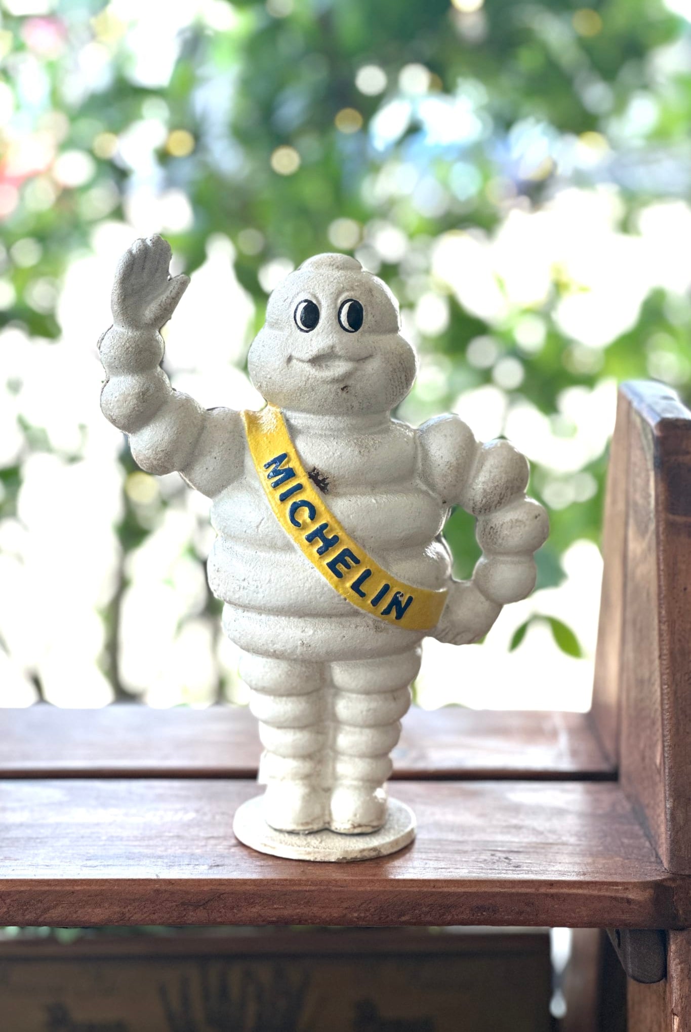 Michelin Man Waving Ornamental Bank - Magpie Style