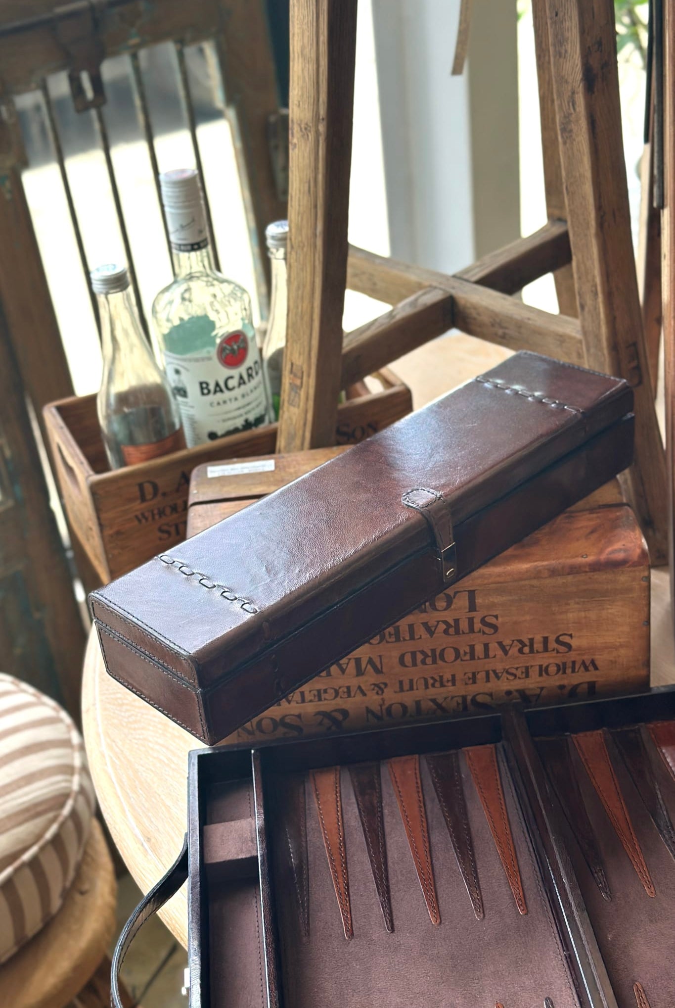 Leather 5 Watch Holder - Chocolate Brown - Magpie Style