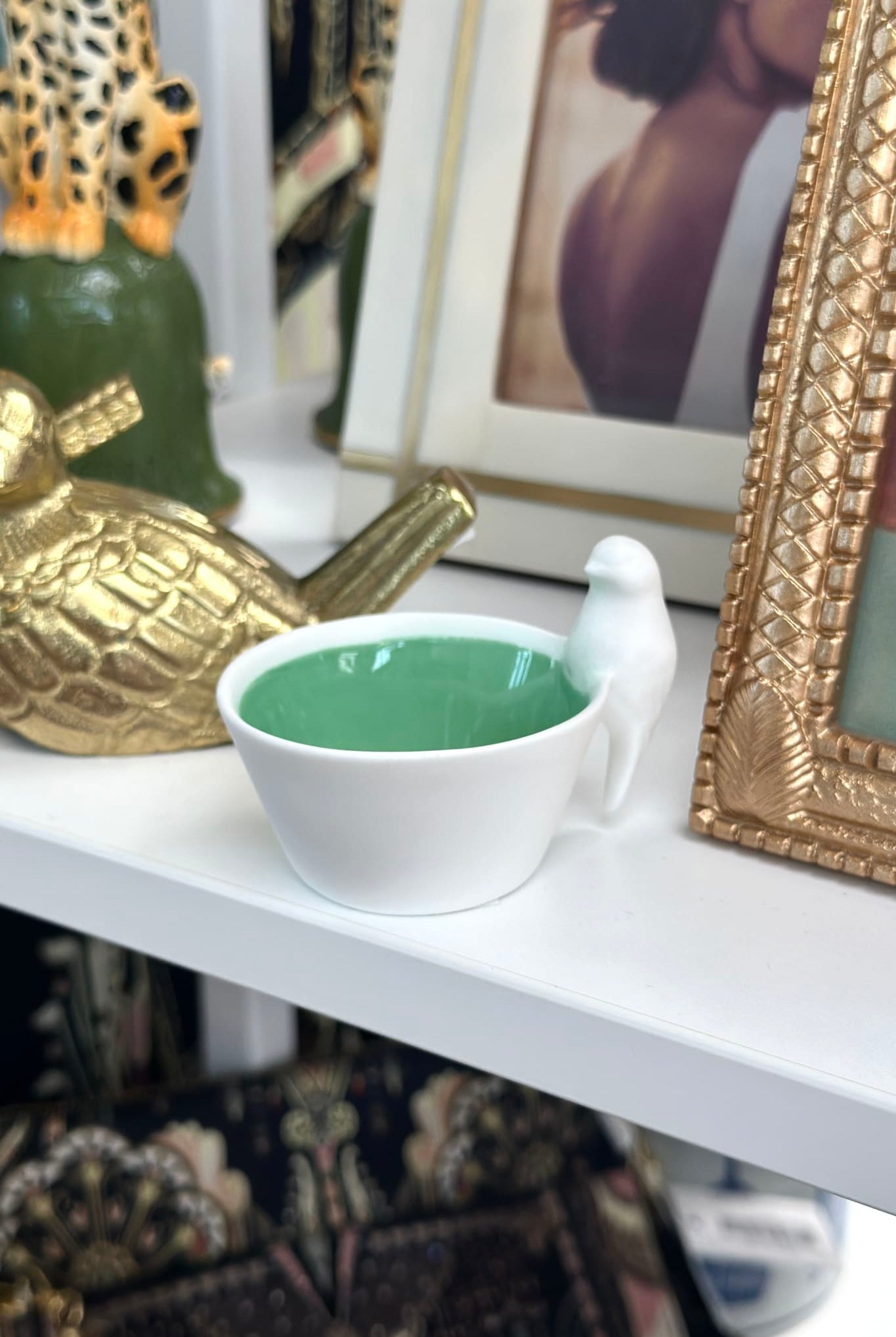 Green Apple Mini Bird Dish - Magpie Style