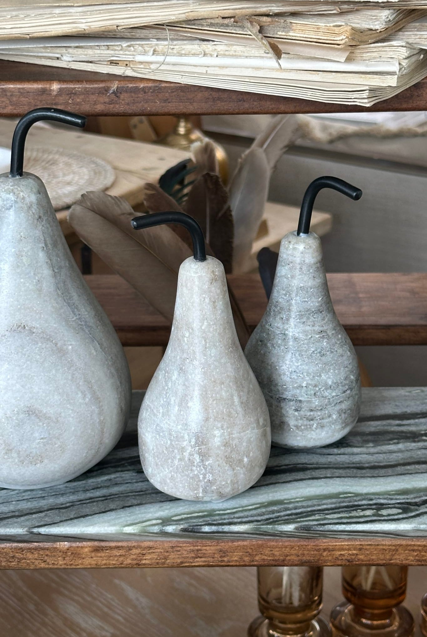 La Pera Hand Sculpted Marble Pear - Lge - Magpie Style