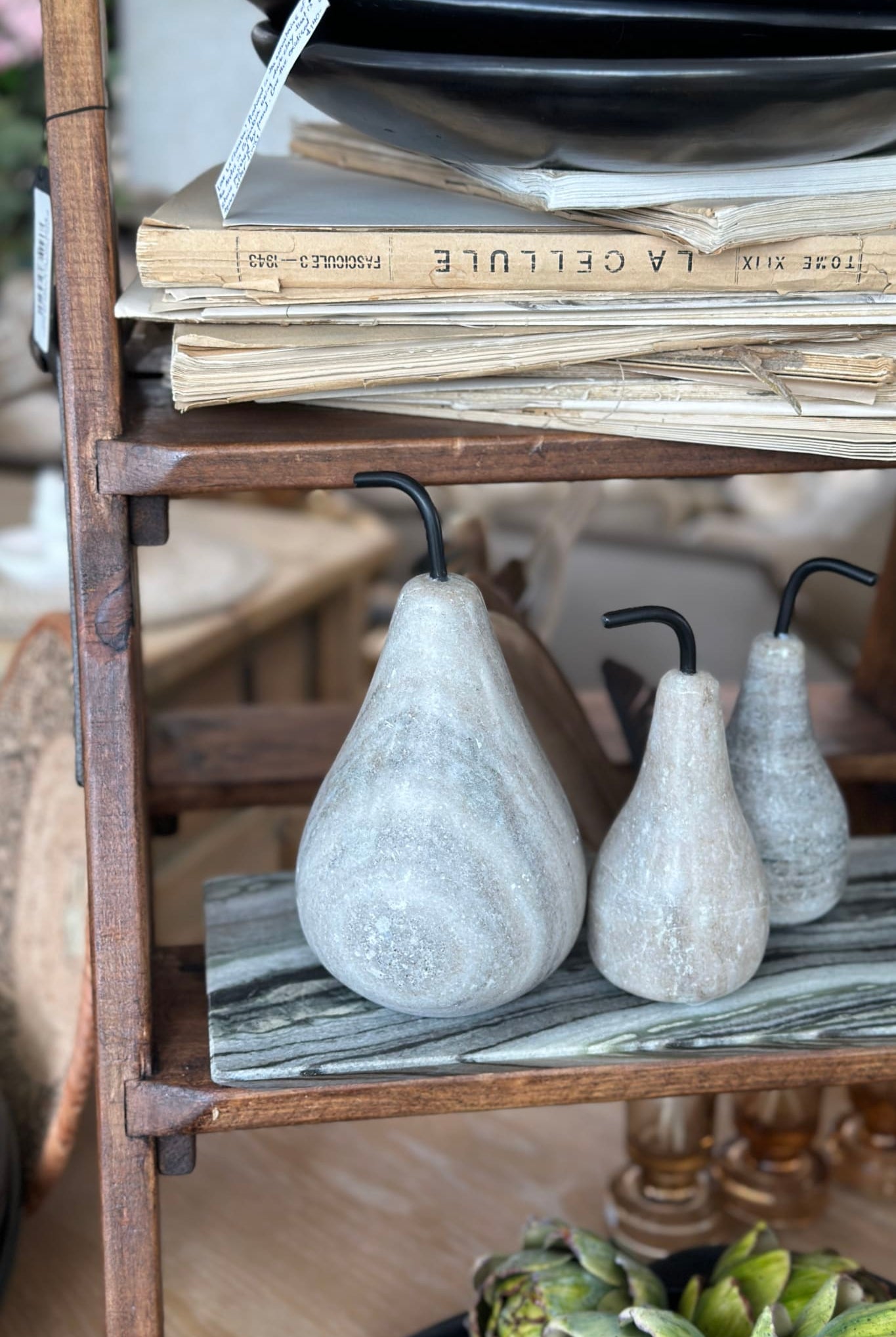 La Pera Hand Carved Marble Pear - Sml - Magpie Style