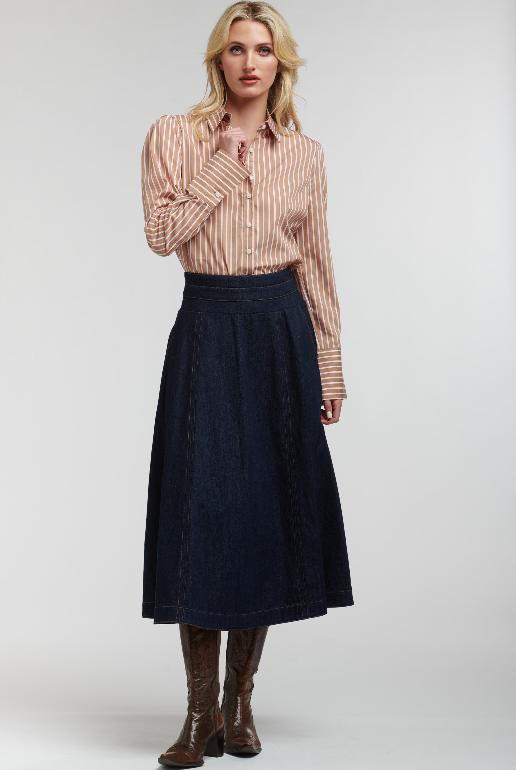 365 DAYS Dakota Denim Skirt - Dark Denim - Magpie Style