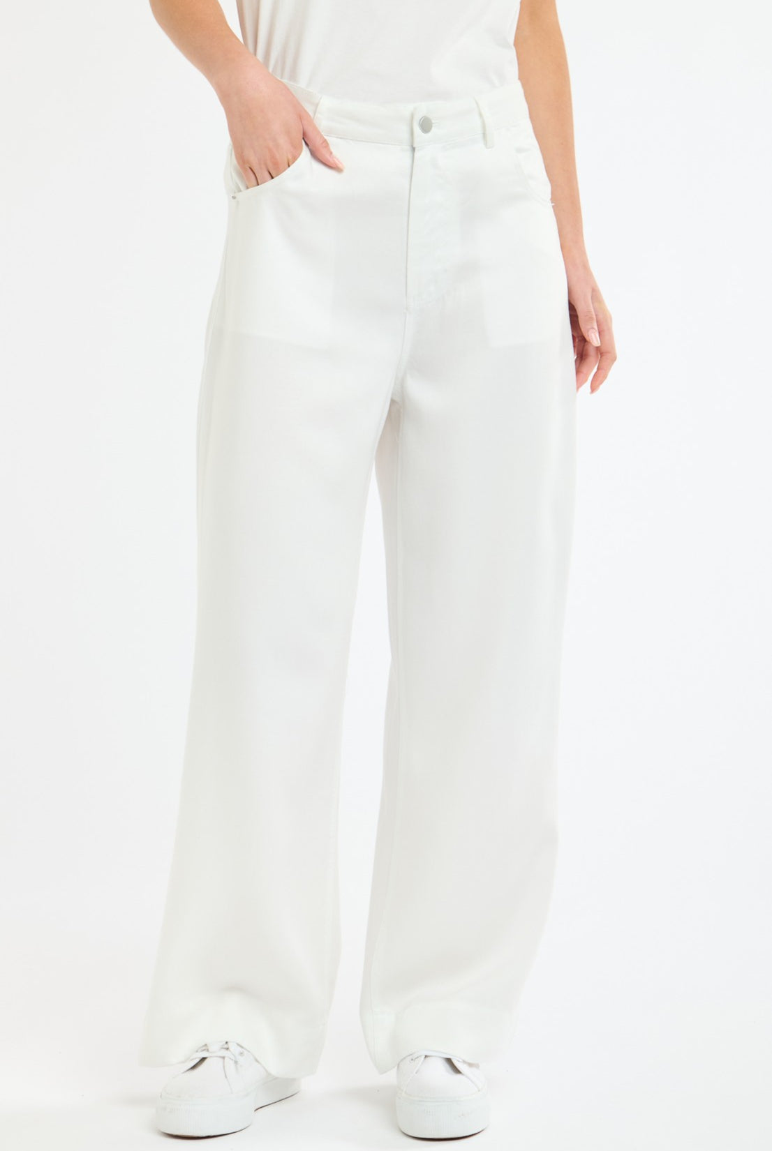 365 DAYS Celeste Tencel Pant - White - Magpie Style