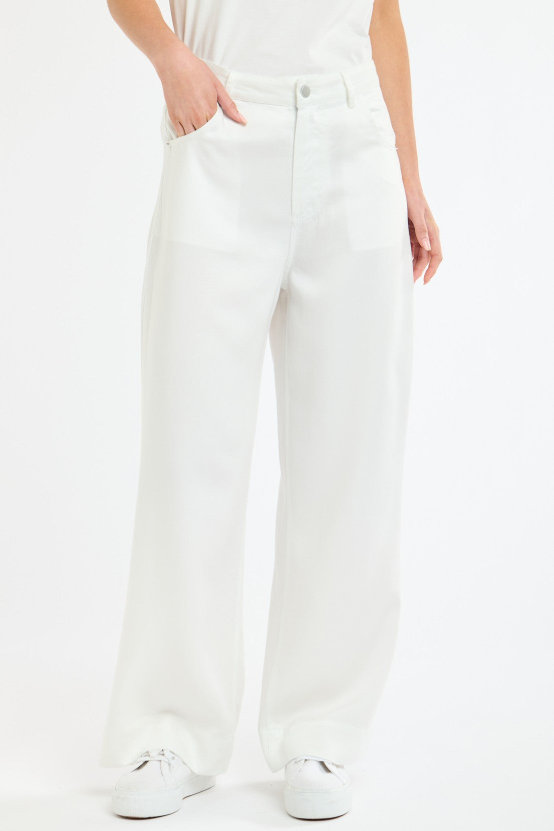 365 DAYS Celeste Tencel Pant - White - Magpie Style