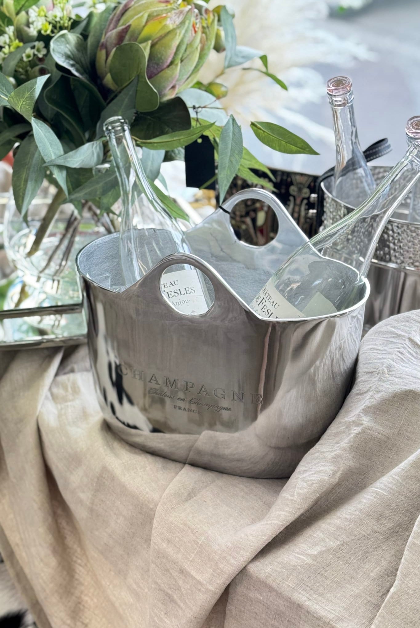 'Shopping Bag' Aluminium Champagne Bucket - Magpie Style