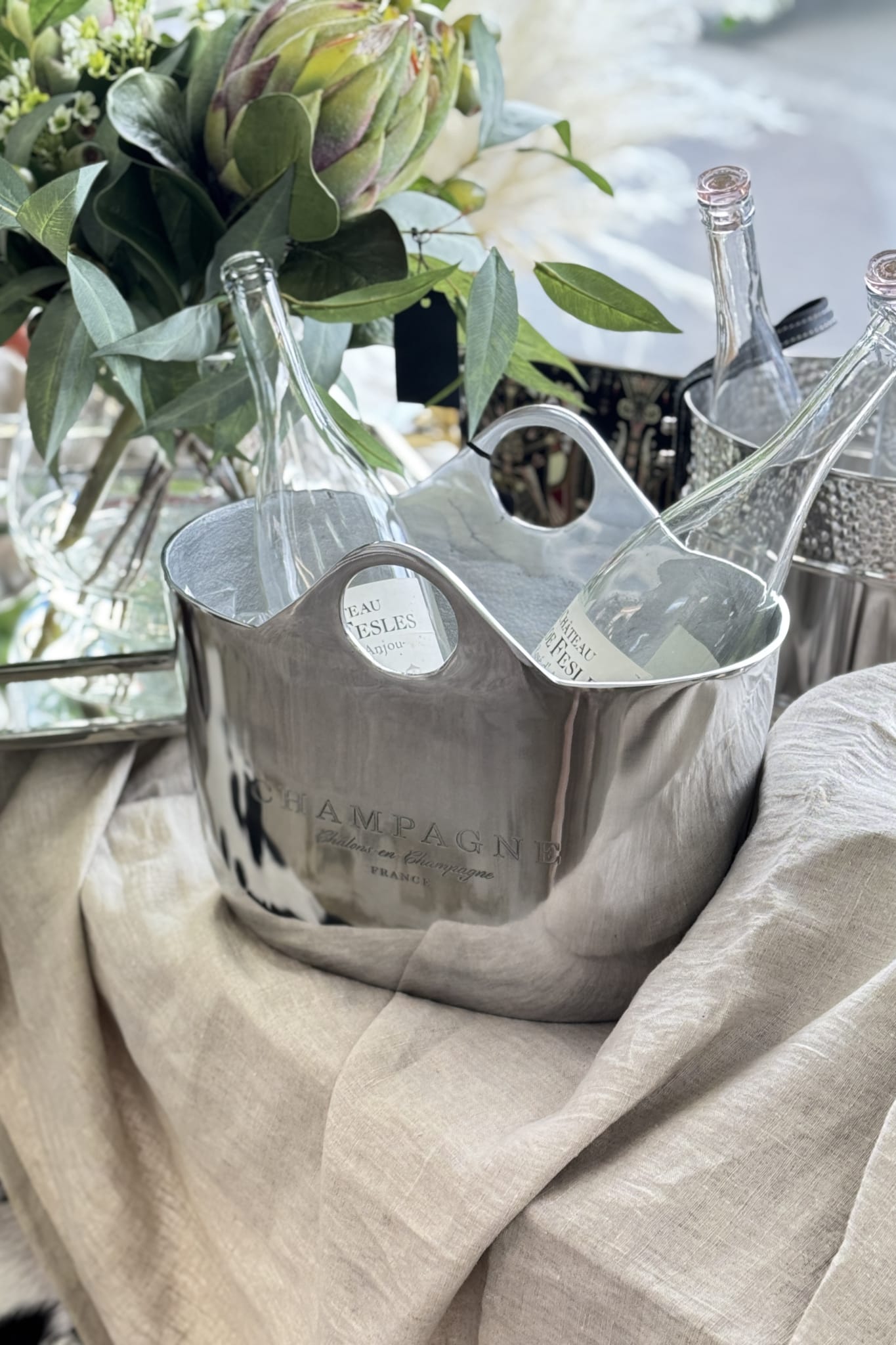 'Shopping Bag' Aluminium Champagne Bucket - Magpie Style