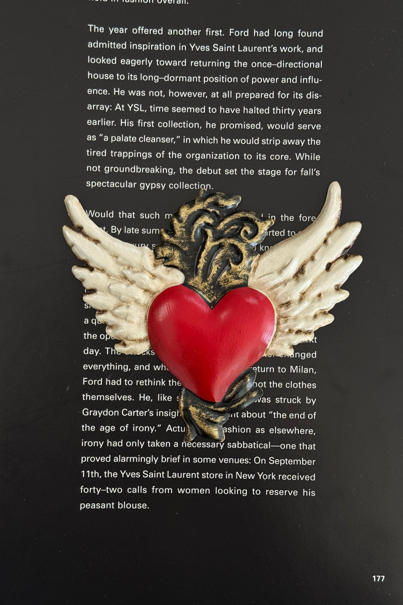 Red Tin Mexican Heart with Wings - Magpie Style