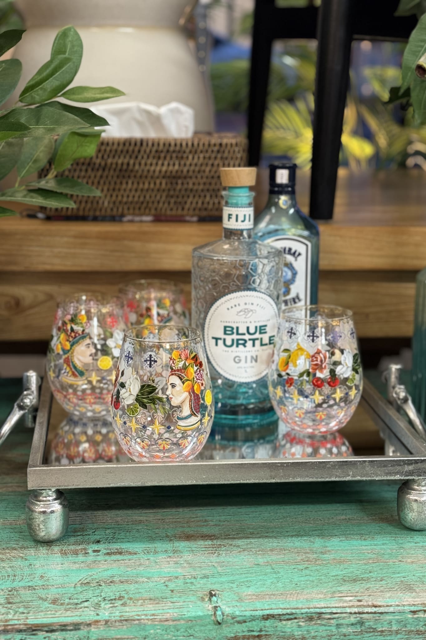 Italian Summer Glass Tumblers Set Of 2 - Magpie Style