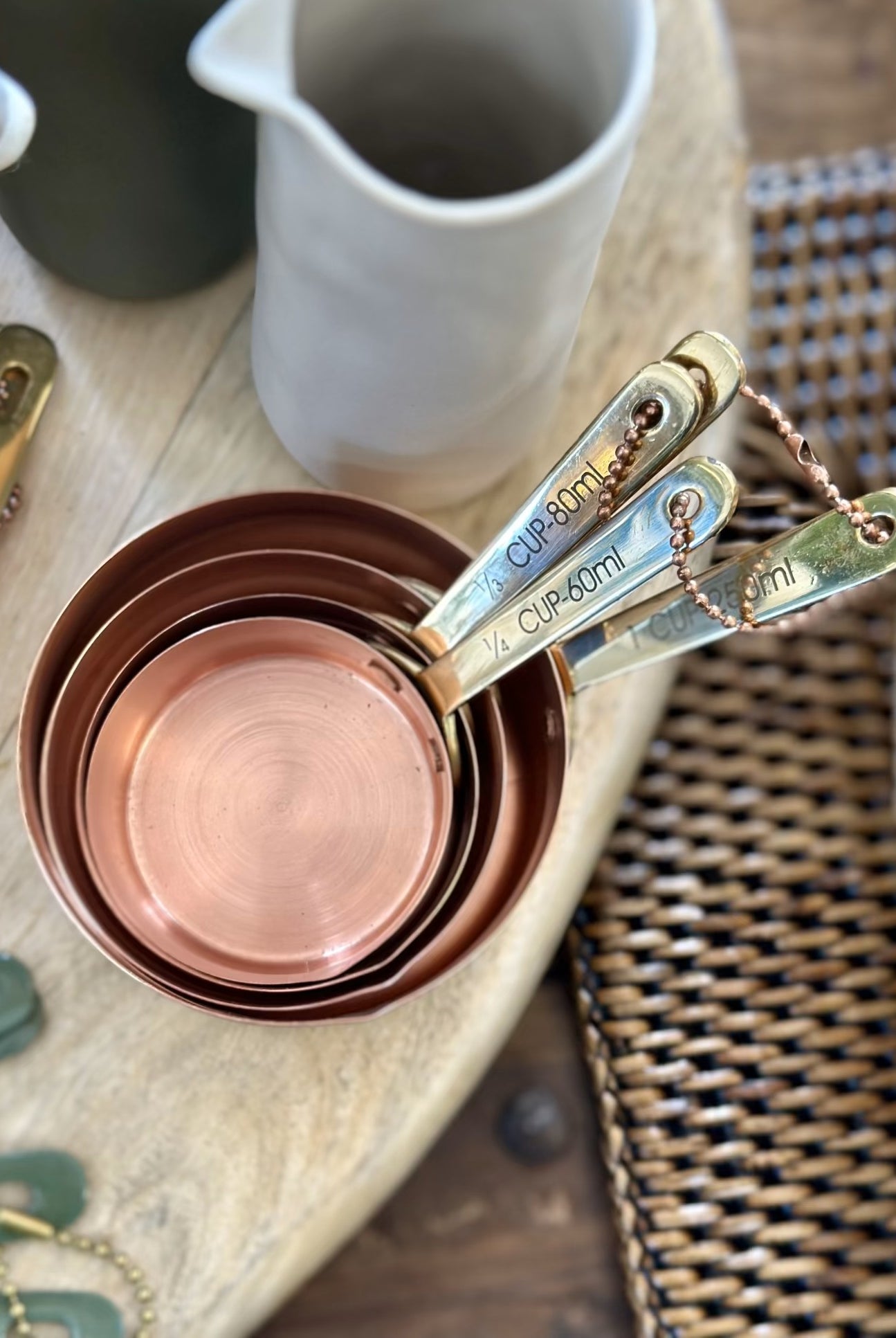 Copper Plated Measuring Cups set of 4 - Magpie Style