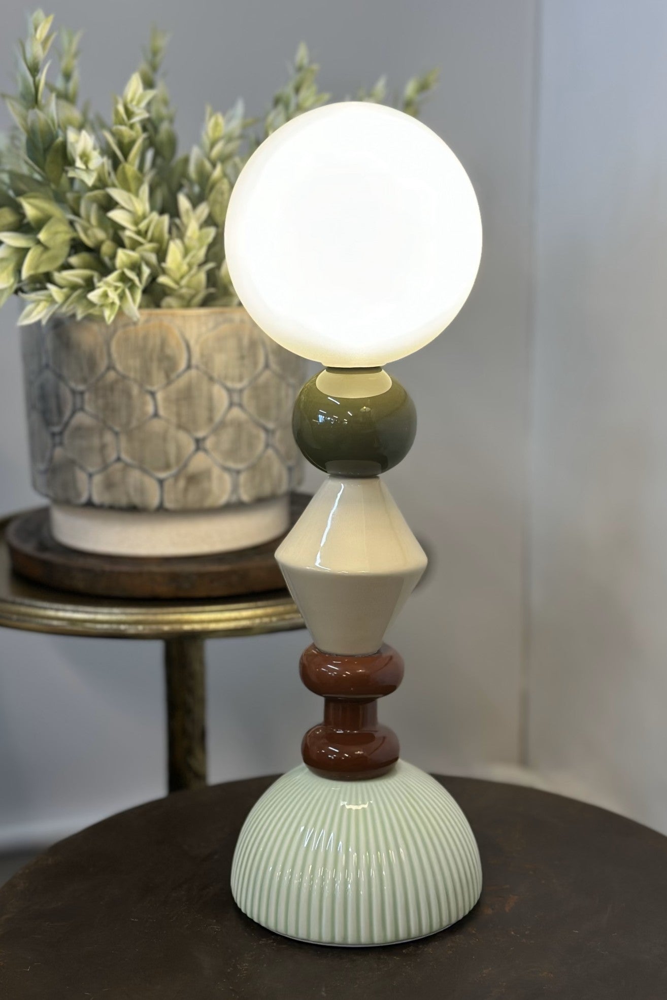 Mecy Porcelain Lamp - Multi - Magpie Style