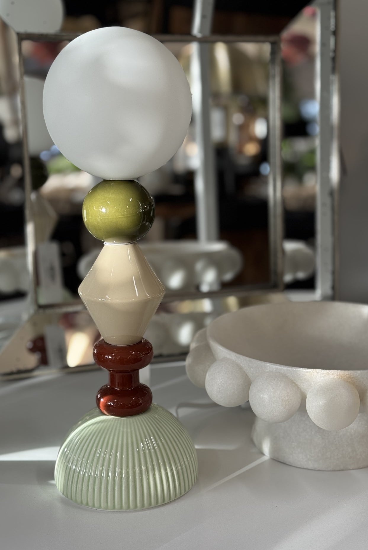 Mecy Porcelain Lamp - Multi - Magpie Style