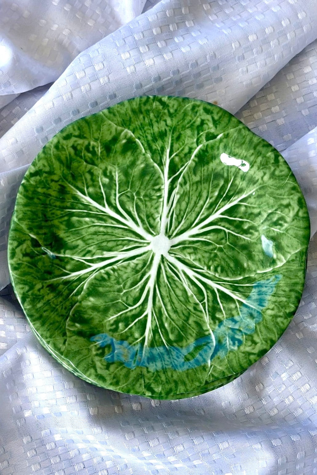 Green Cabbage Melamine Dinner Plate - Magpie Style