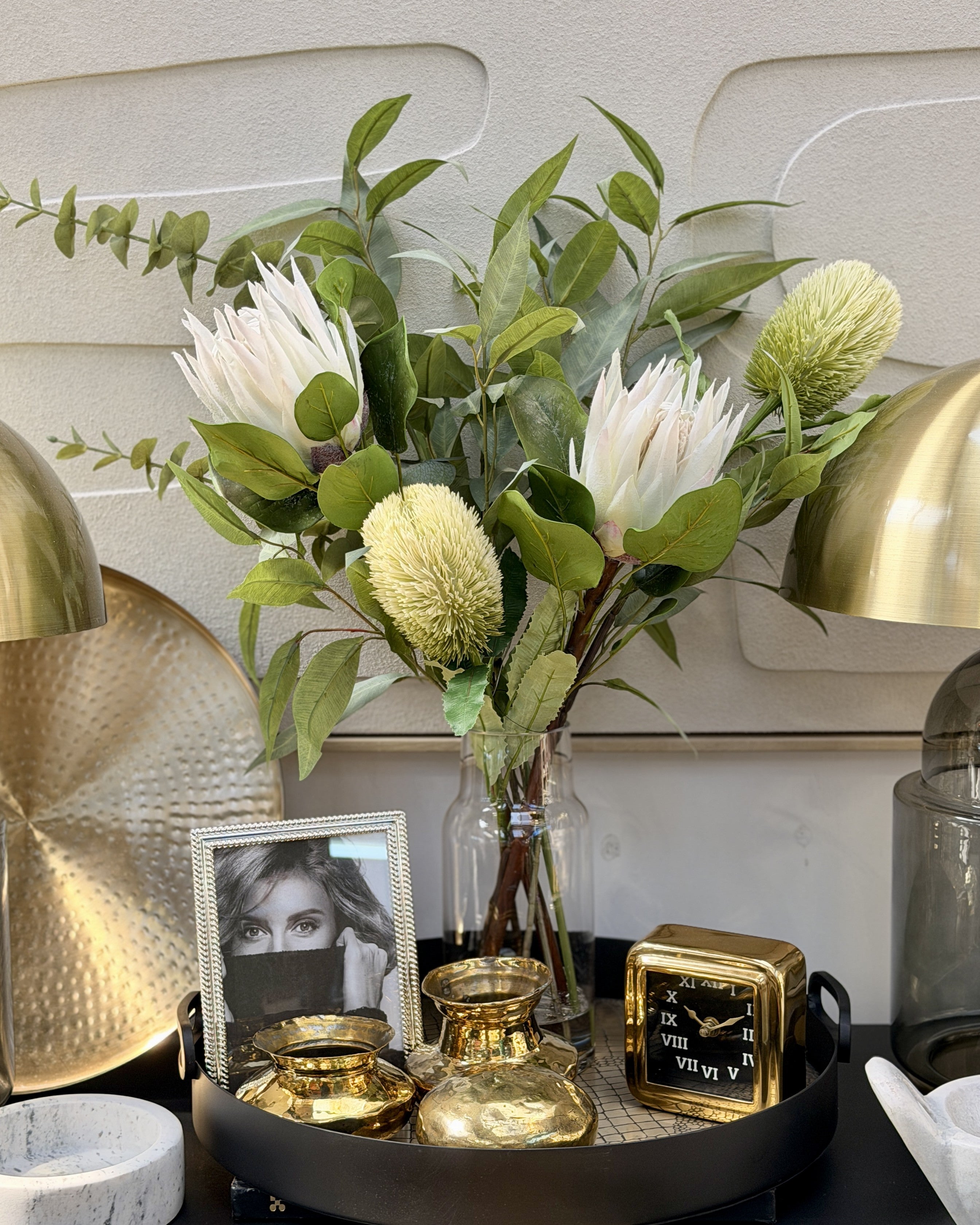 Faux Protea Native Mix Vase - Magpie Style