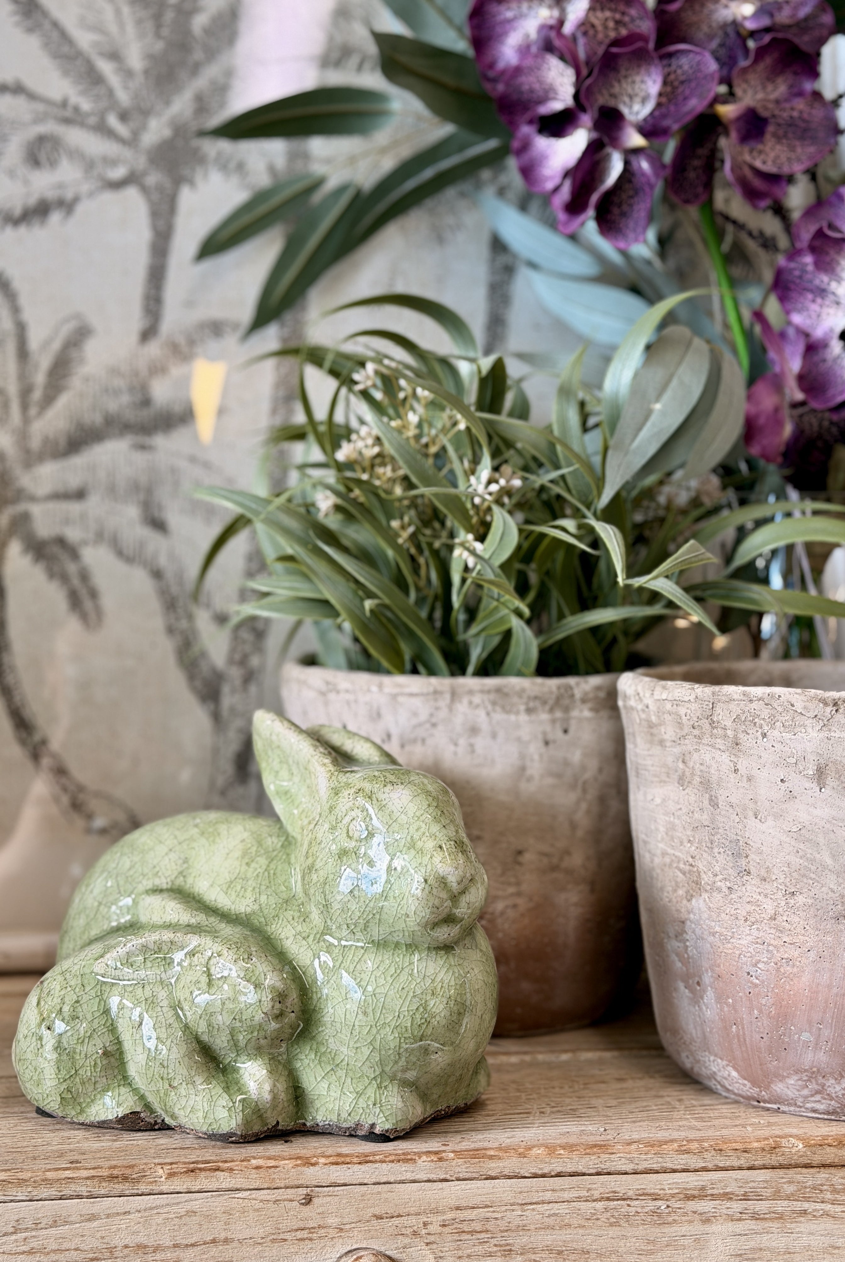 Green Ceramic Bunny - Magpie Style