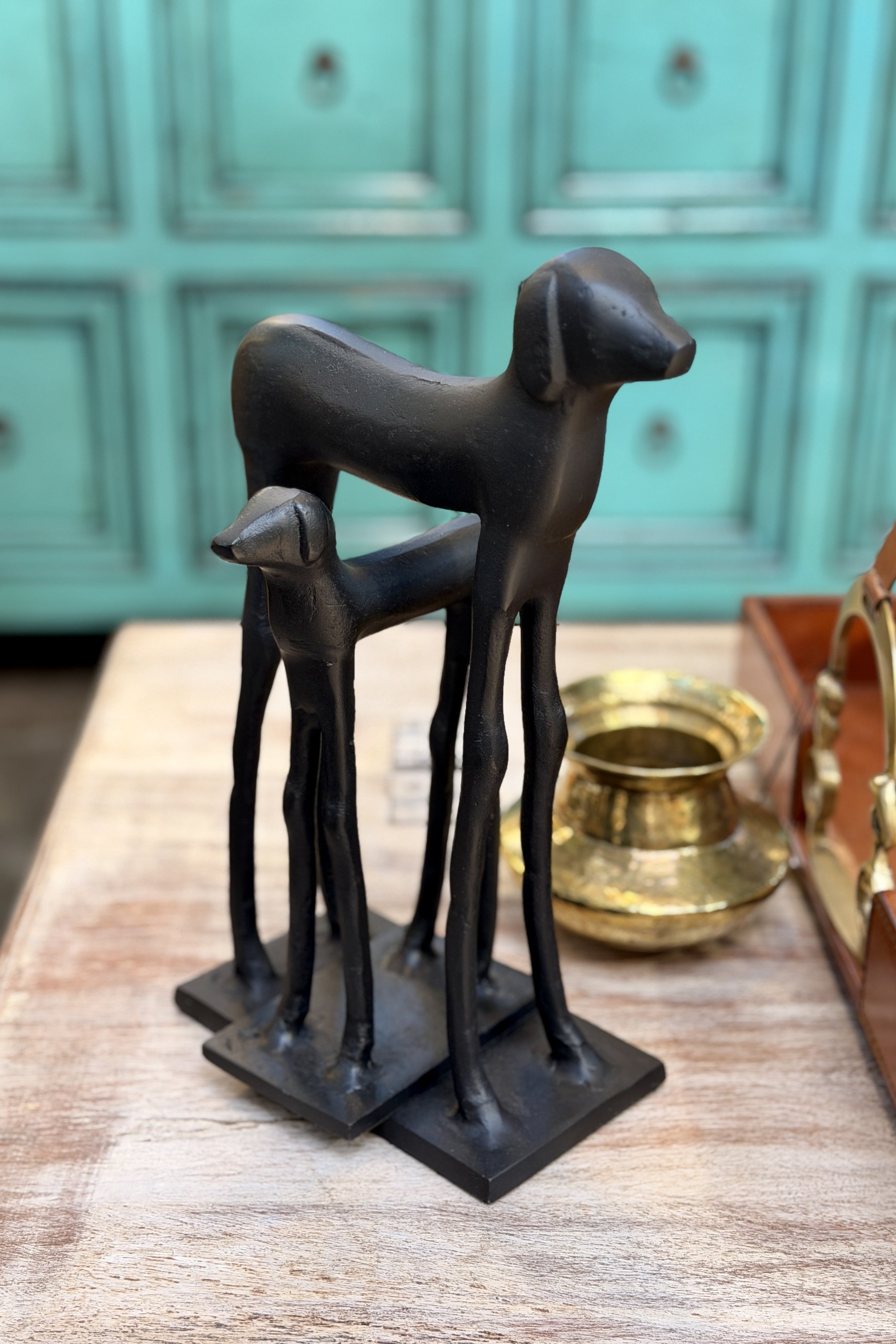 Black Hound Sculpture - Small - Magpie Style