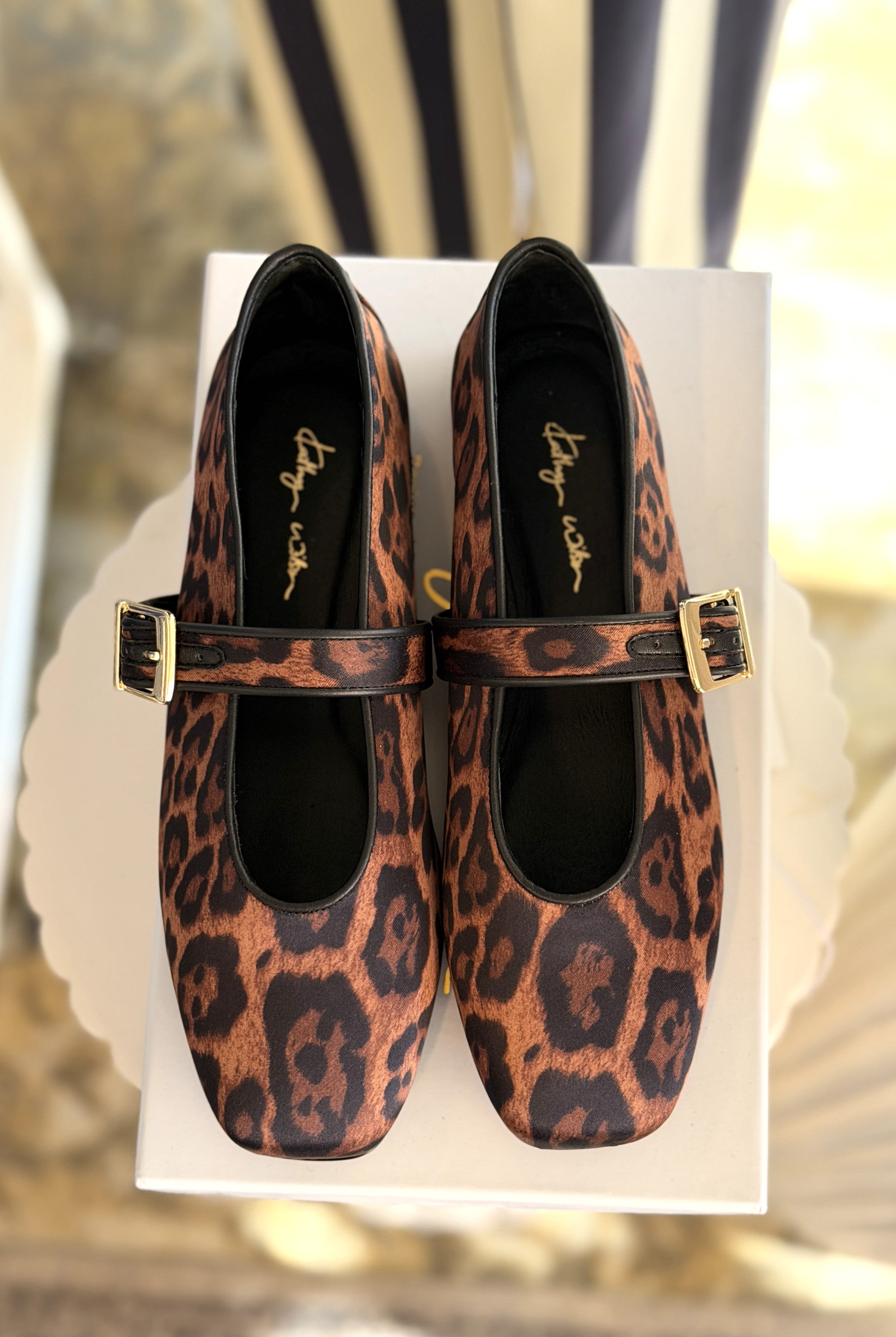 KATHRYN WILSON Isa Ballet - Leopard Satin - Magpie Style