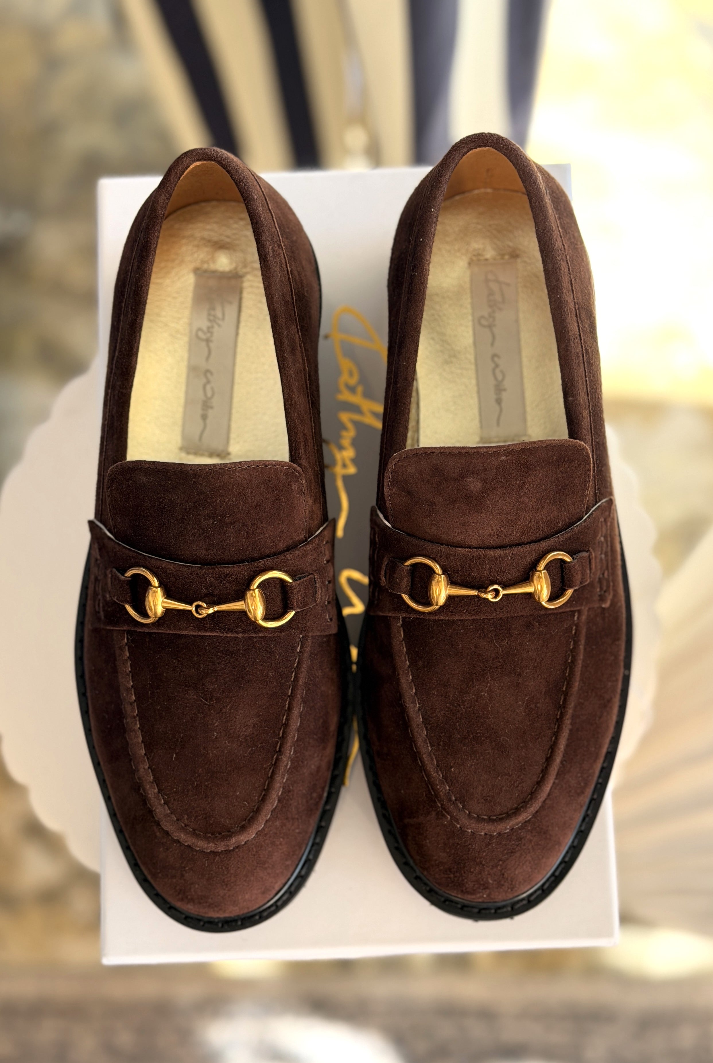 KATHRYN WILSON Shandre Loafer - Chocolate Suede - Magpie Style