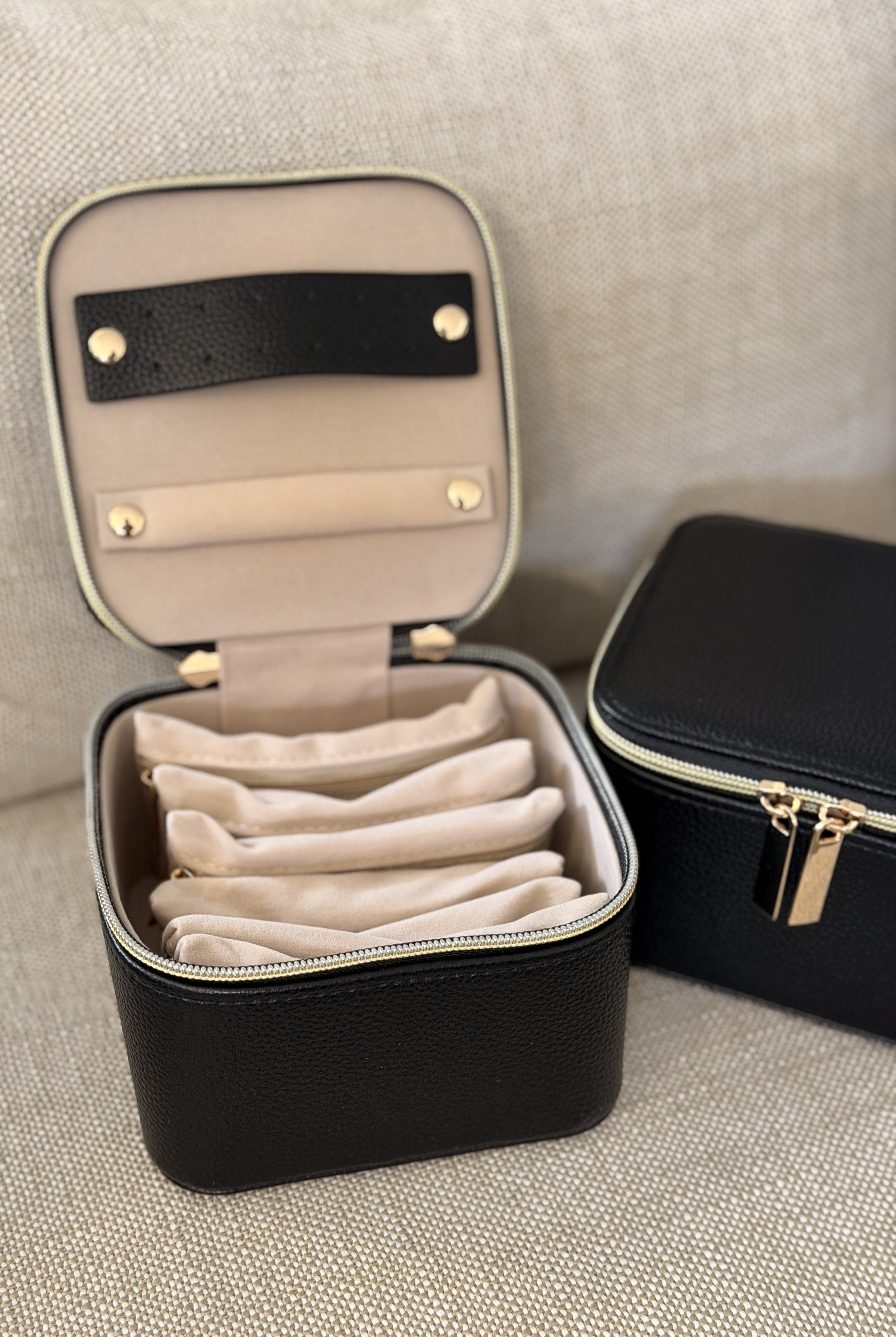 Square Jewellery Travel Box - Black - Paula Ryan