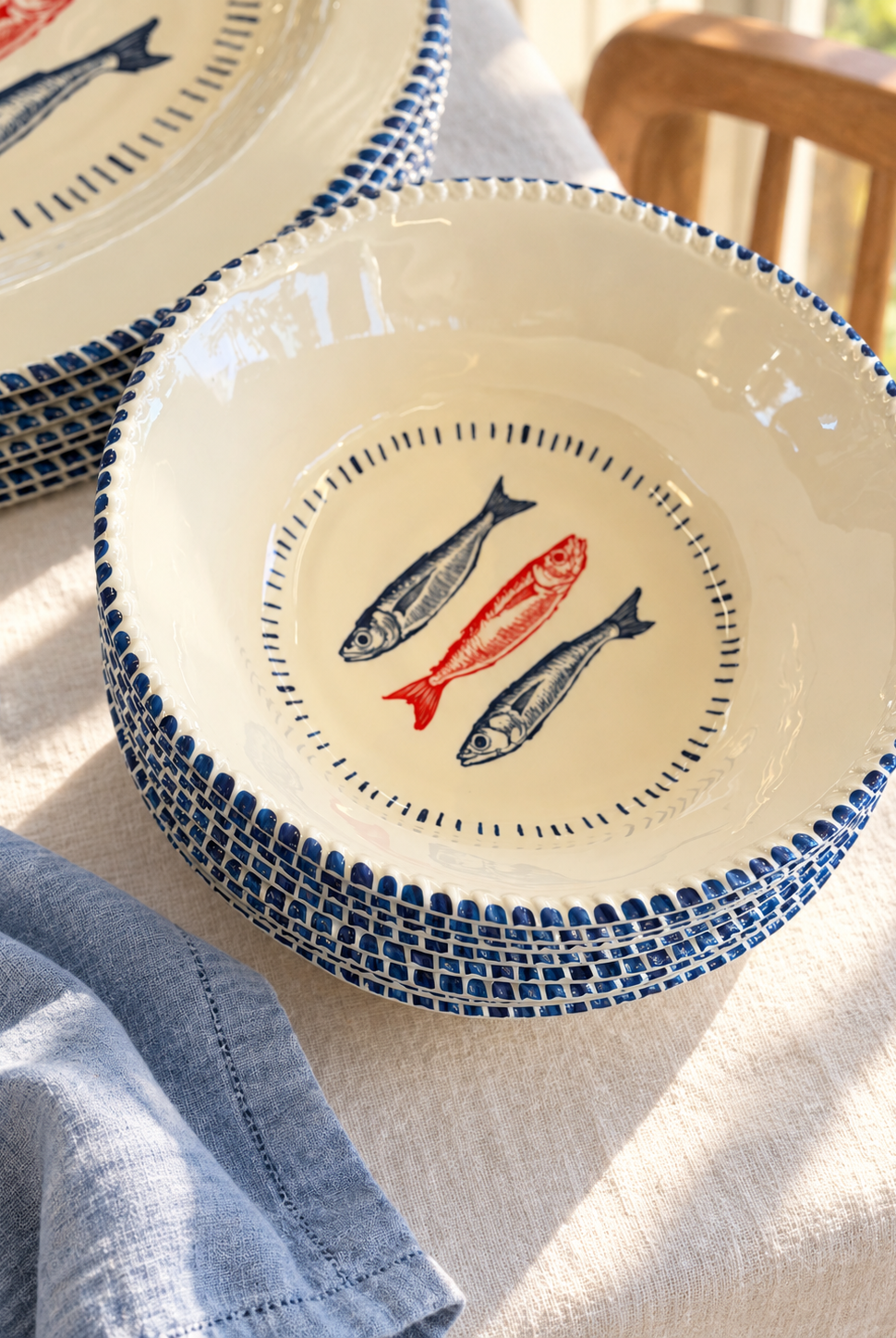 Multicolour Sardine Bowl – Nautical Melamine - Magpie Style