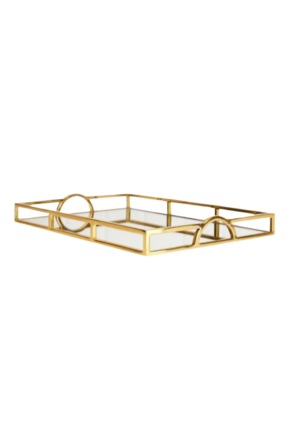 Celeste Mirrored Gold Tray - Small - Magpie Style