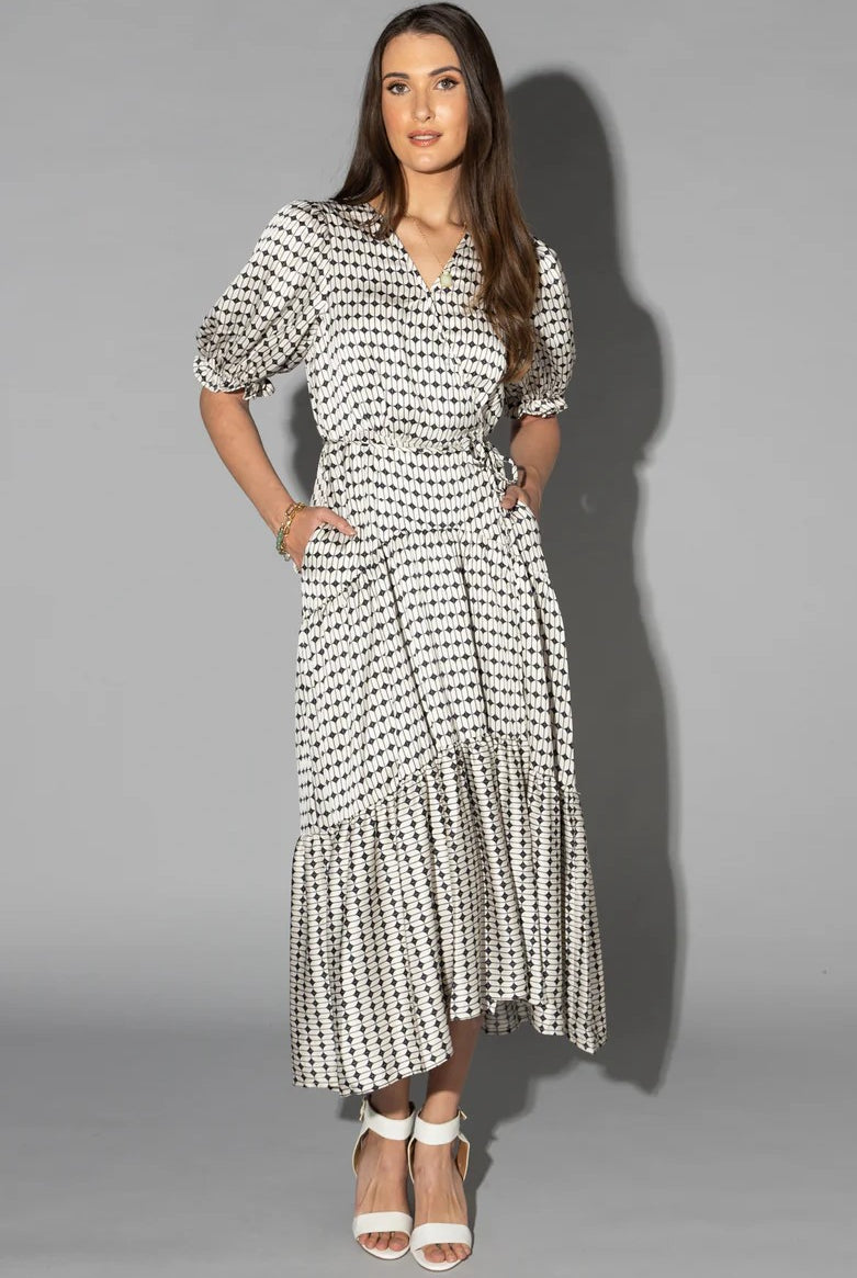 DRAMA THE LABEL Macey Dress - Black/White - Magpie Style