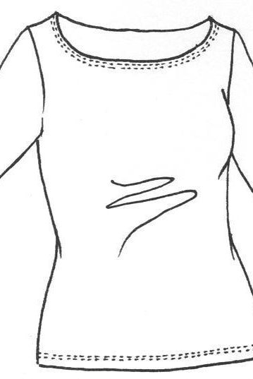 PAULA RYAN ESSENTIALS Slim Fit ¾ Sleeve Wide Neck Top - MicroModal - Paula Ryan