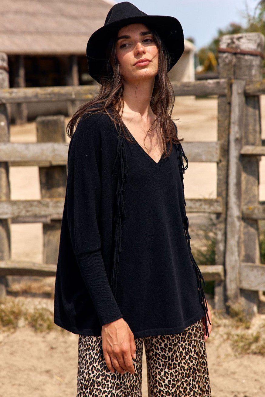 LAUREN VIDAL Naomi Sweater - Noir - Magpie Style