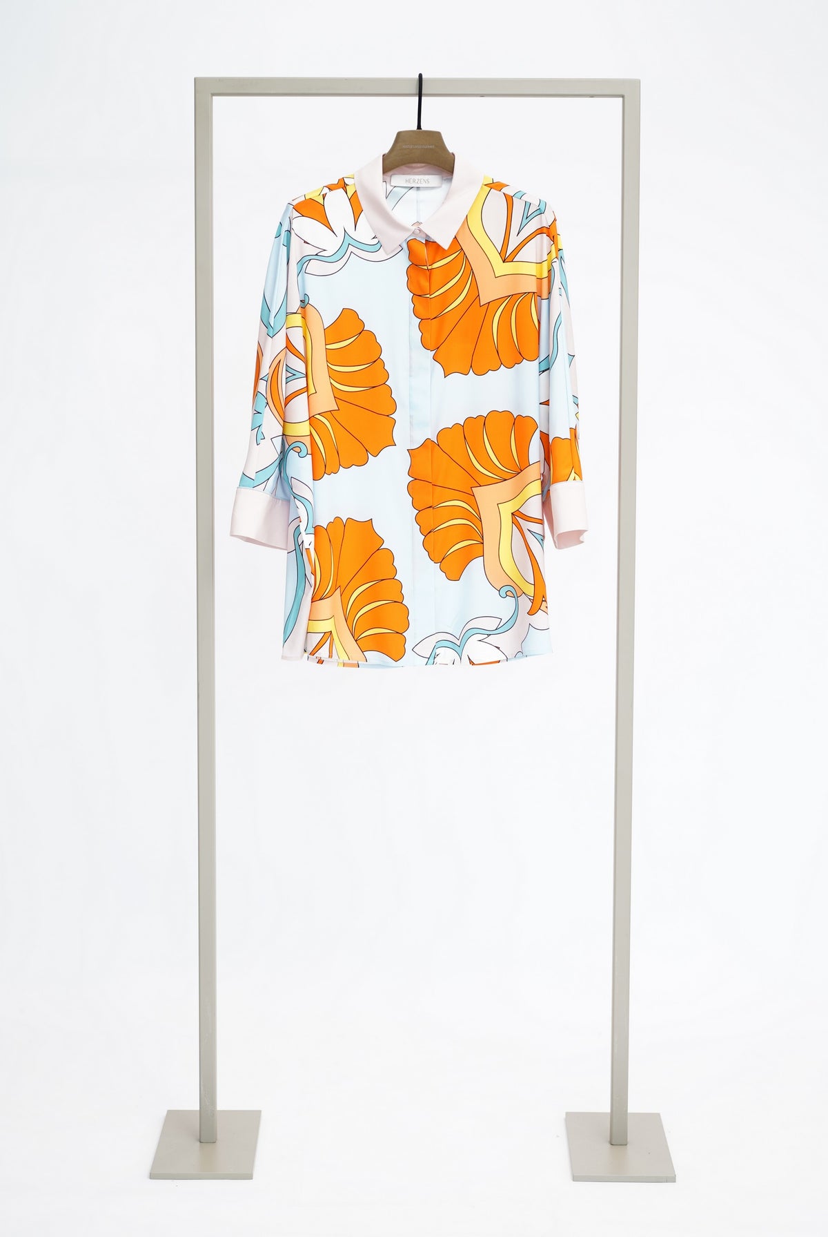 HERZENS Blouse - Orange Breeze Multi - front view