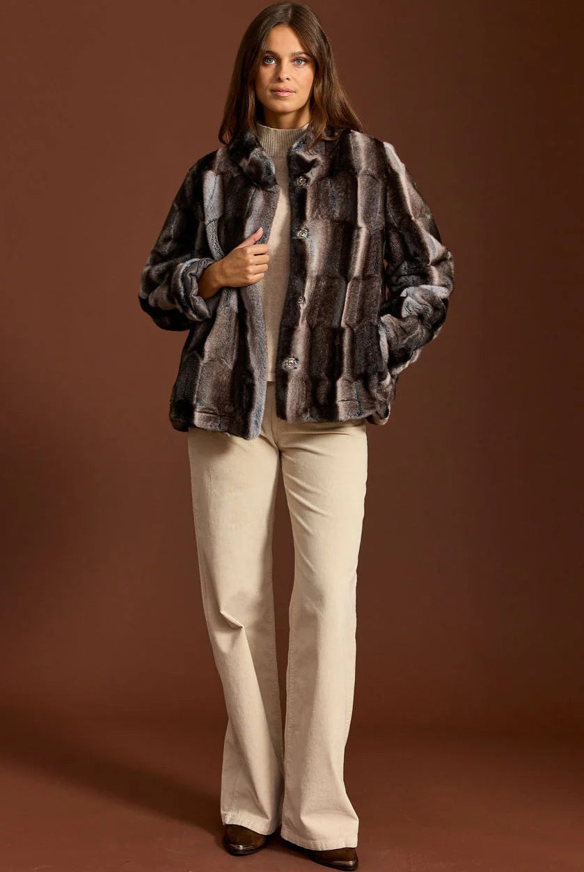 LAUREN VIDAL Kal Short Faux Fur Coat - Magpie Style