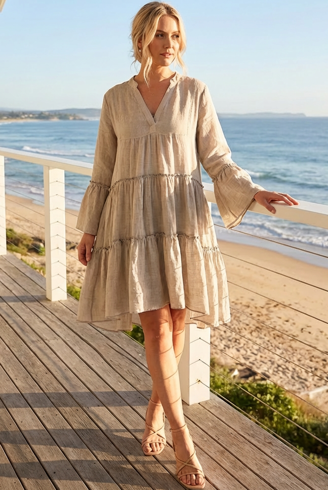 EADIE Como Dress - Natural - Magpie Style