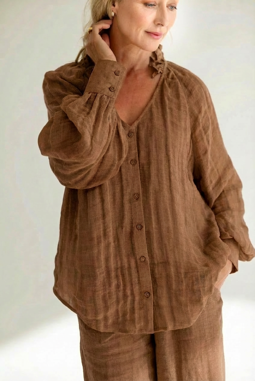 EADIE Mika Blouse - Clay - Magpie Style