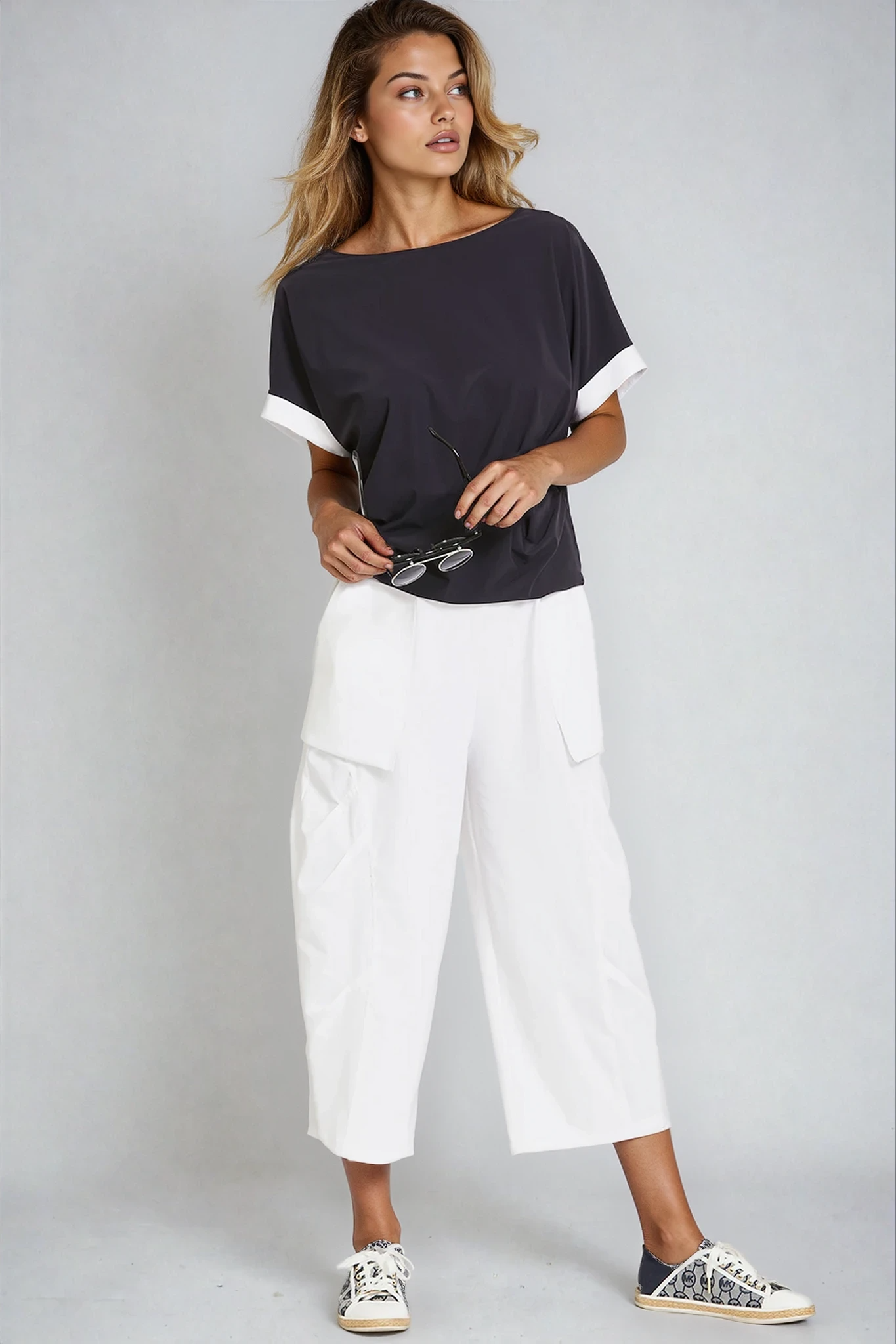 PAULA RYAN Tokyo Pant - Microjersey White - Paula Ryan