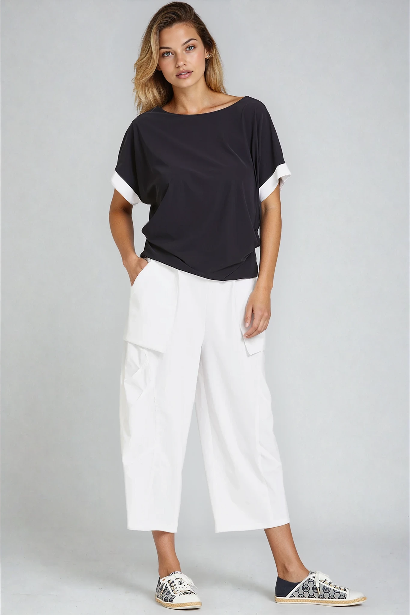 PAULA RYAN Tokyo Pant - Microjersey White - Paula Ryan