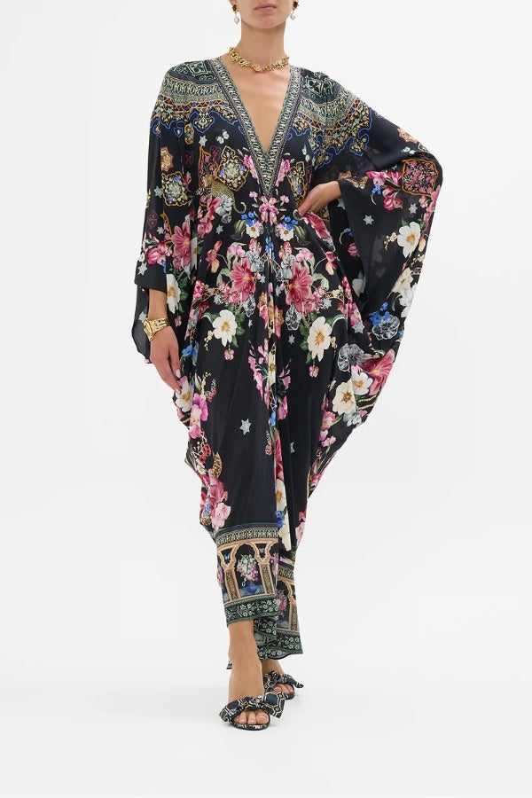 CAMILLA T Shape Long Kaftan - Midnight in Monserrate - Magpie Style