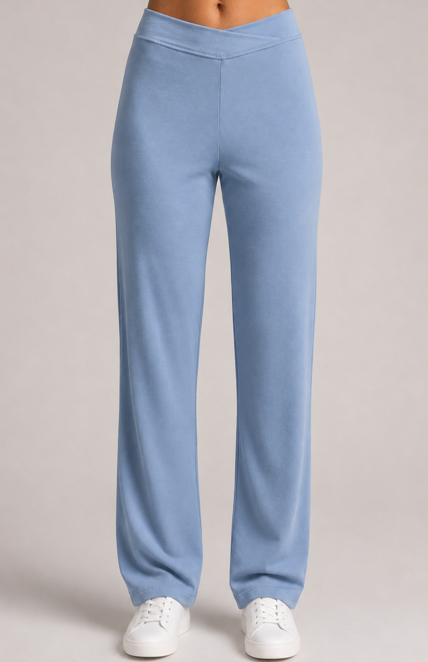 PAULA RYAN Straight Leg Lounge Pant - Merino Cornflower - Paula Ryan