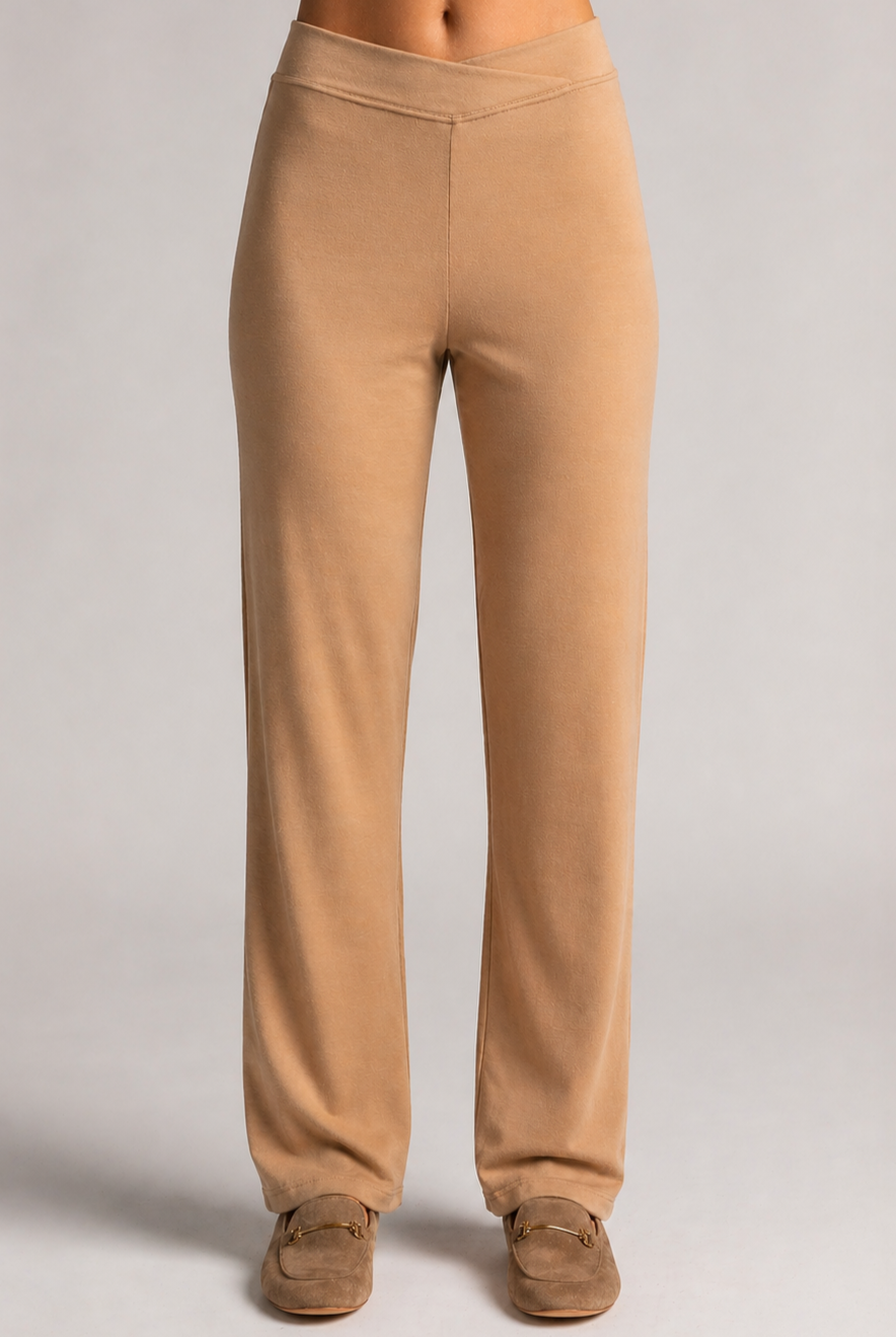 PAULA RYAN Straight Leg Lounge Pant - Merino Camel - Paula Ryan