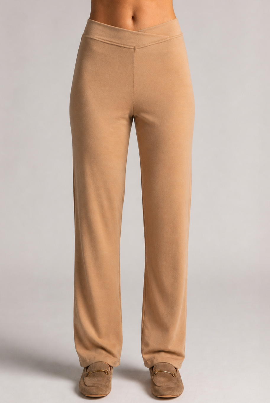 PAULA RYAN Straight Leg Lounge Pant - Merino Camel - Paula Ryan