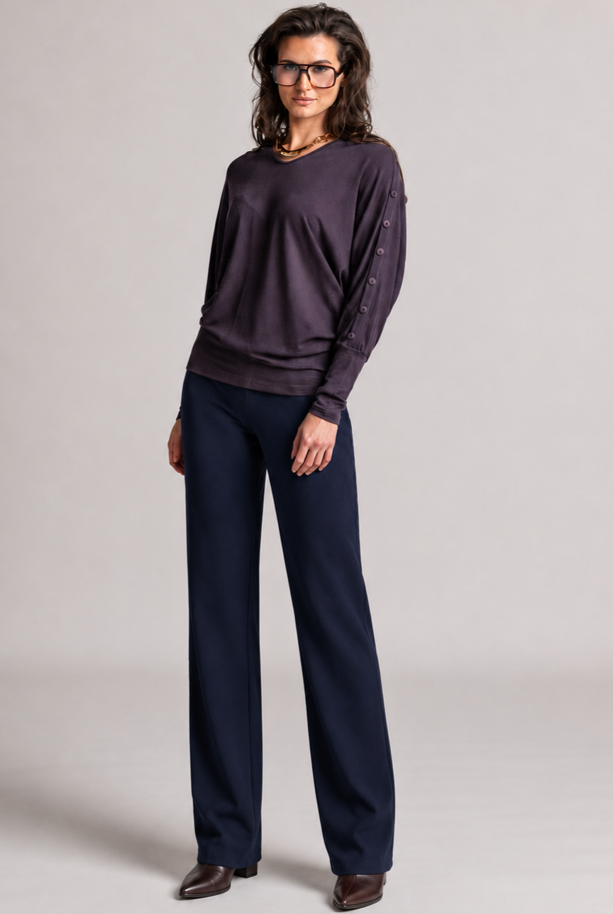 PAULA RYAN Tailored Pant - Roma Navy - Paula Ryan